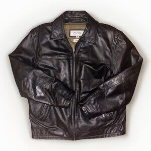 Men’s Wilson’s Leather Thinsulate Lined Black Leather Jacket Size Medium